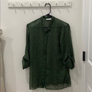 Susan graver button down blouse